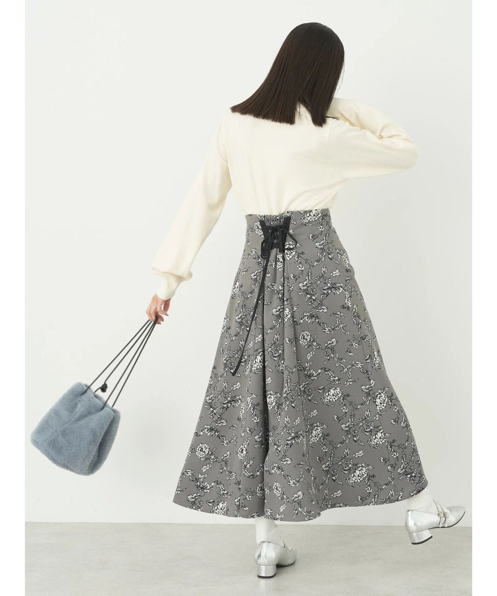 earth music&ecology バックレースアップスカート 