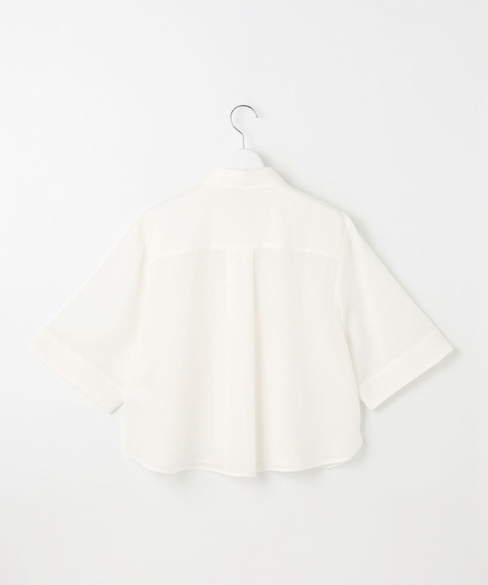 自由区 【カタログ掲載・接触冷感・洗える】シアーラミーローンクロップド丈 ブラウス 