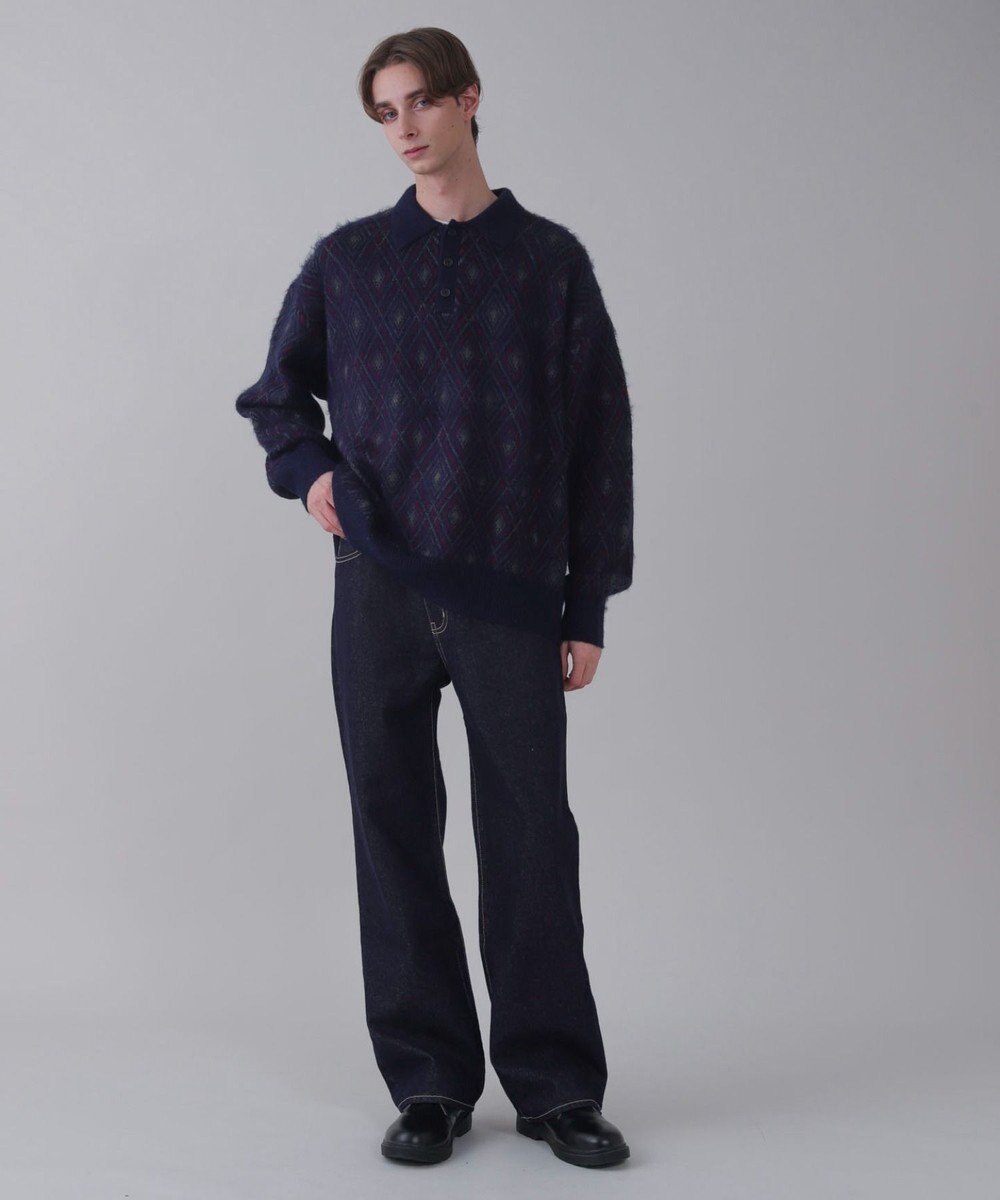 WEGO 【ユニセックス着用ITEM/ウエスト調整可】ストレートデニムパンツ 