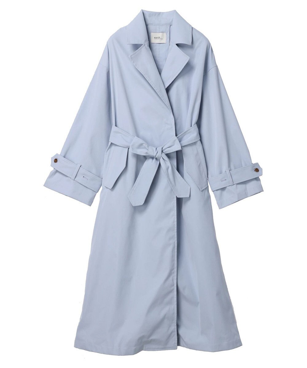 earth music&ecology 着流しロングトレンチ 