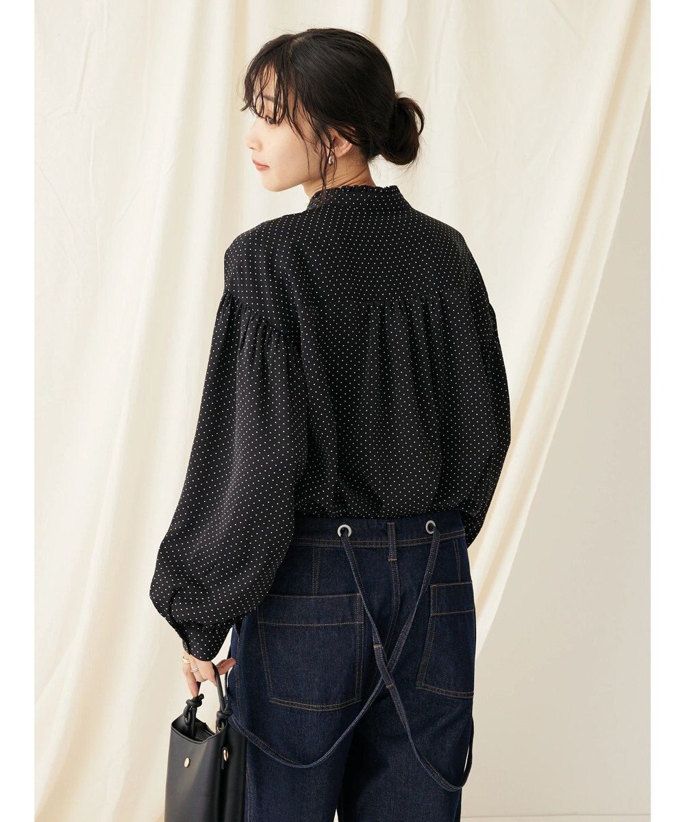 CRAFT STANDARD BOUTIQUE ピコフリルドットブラウス 