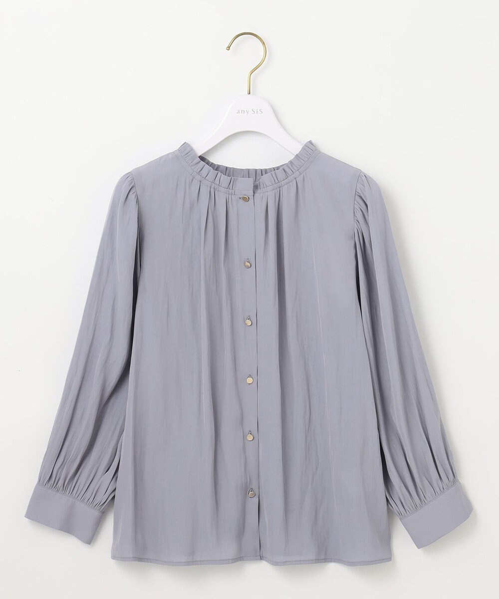 ANY SIS S 【低身長企画】フェミニンギャザー ブラウス 
