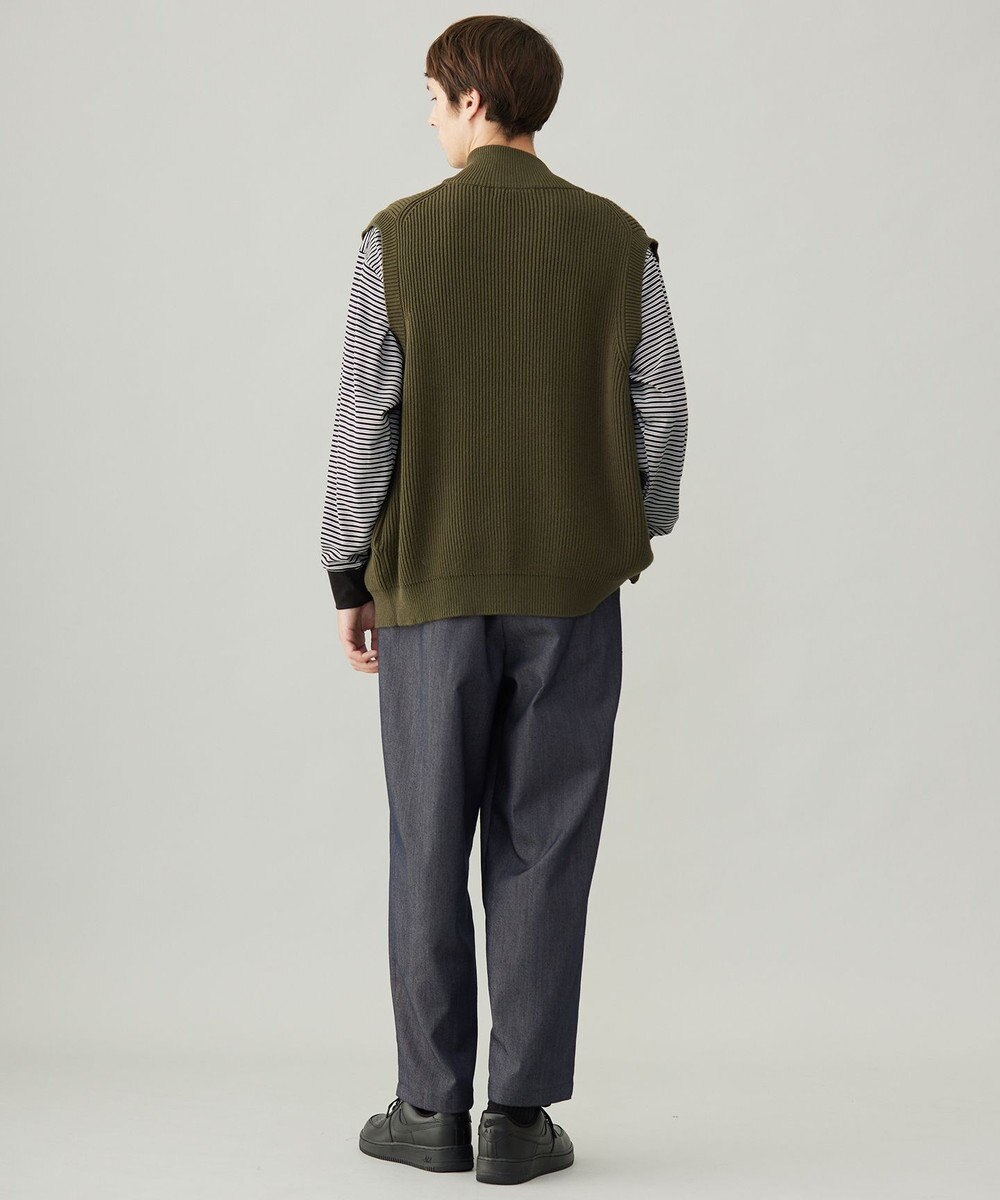 UNFILO MENS スウェットライク ジップベスト [24年秋冬商品] 