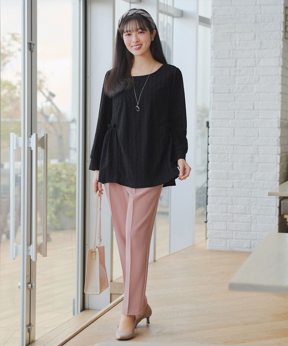 Tiaclasse L 【おのののかさん着用】とろみカラーテーパードパンツ 