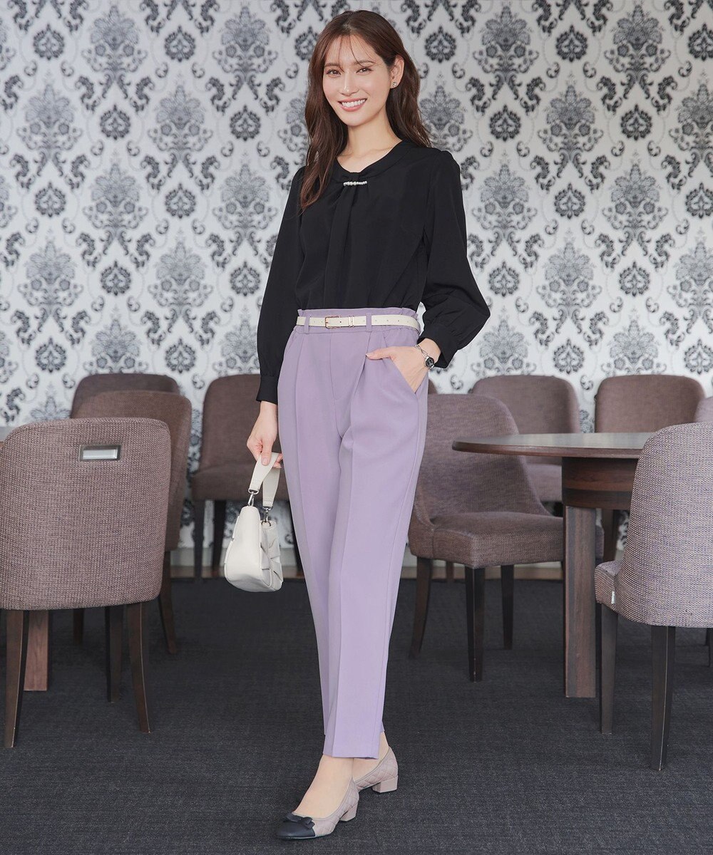 Tiaclasse L 【おのののかさん着用】とろみカラーテーパードパンツ 