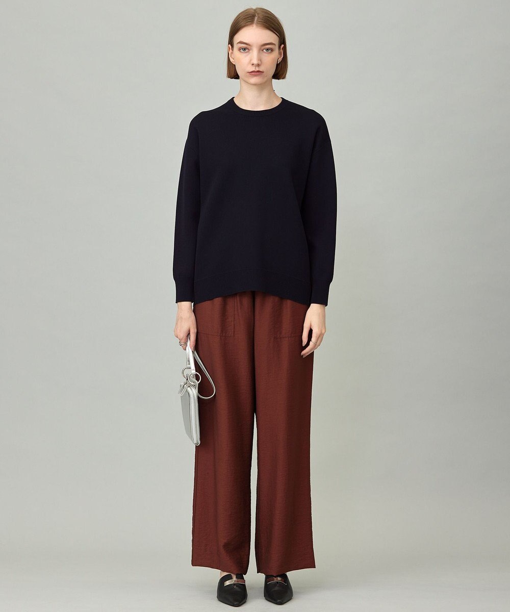 ICB L 【洗える】 シンセティックダブルフェイス ニットプルオーバー 