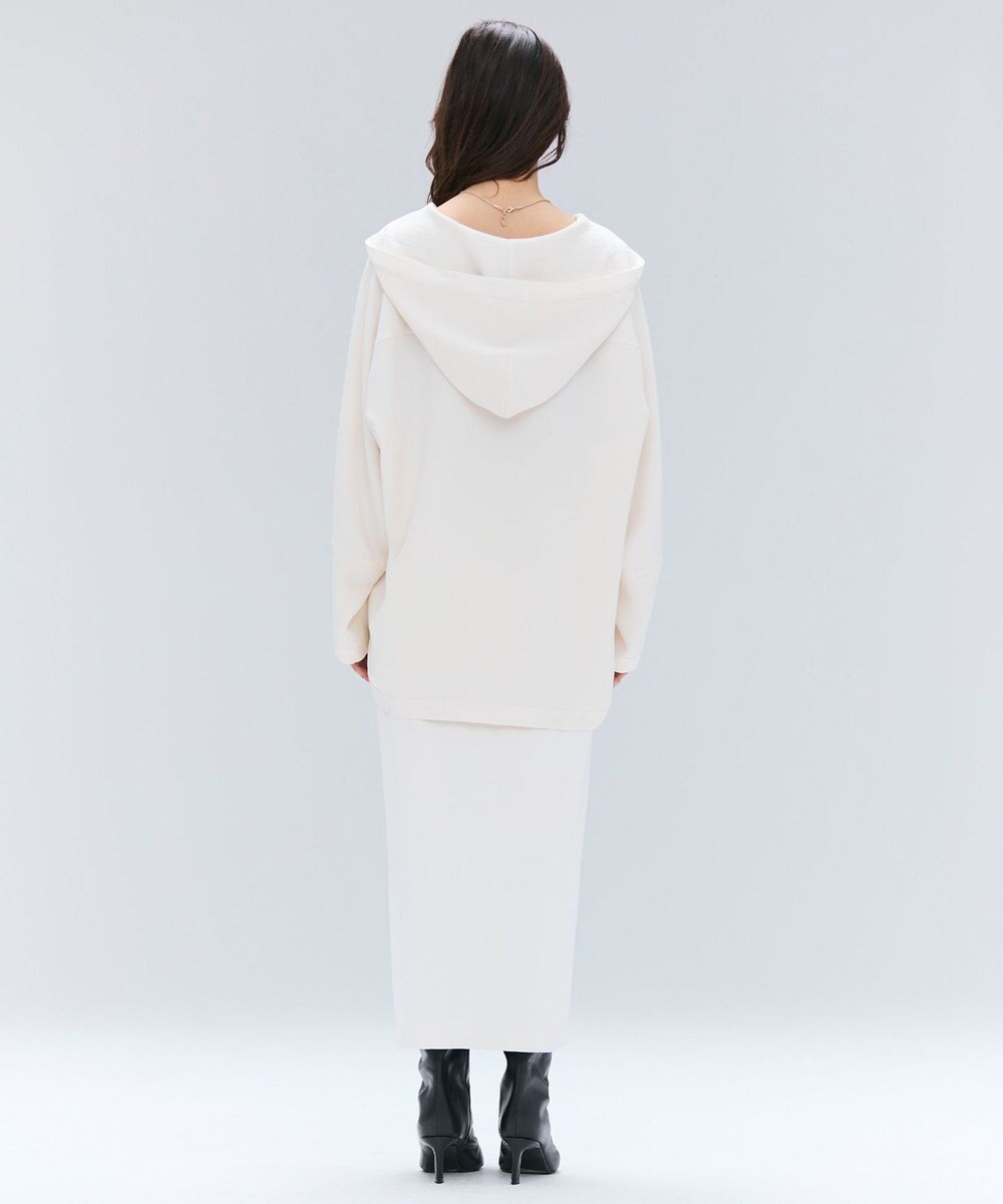 BEIGE， 【洗える】POMONA / Vネックフード付プルオーバー 