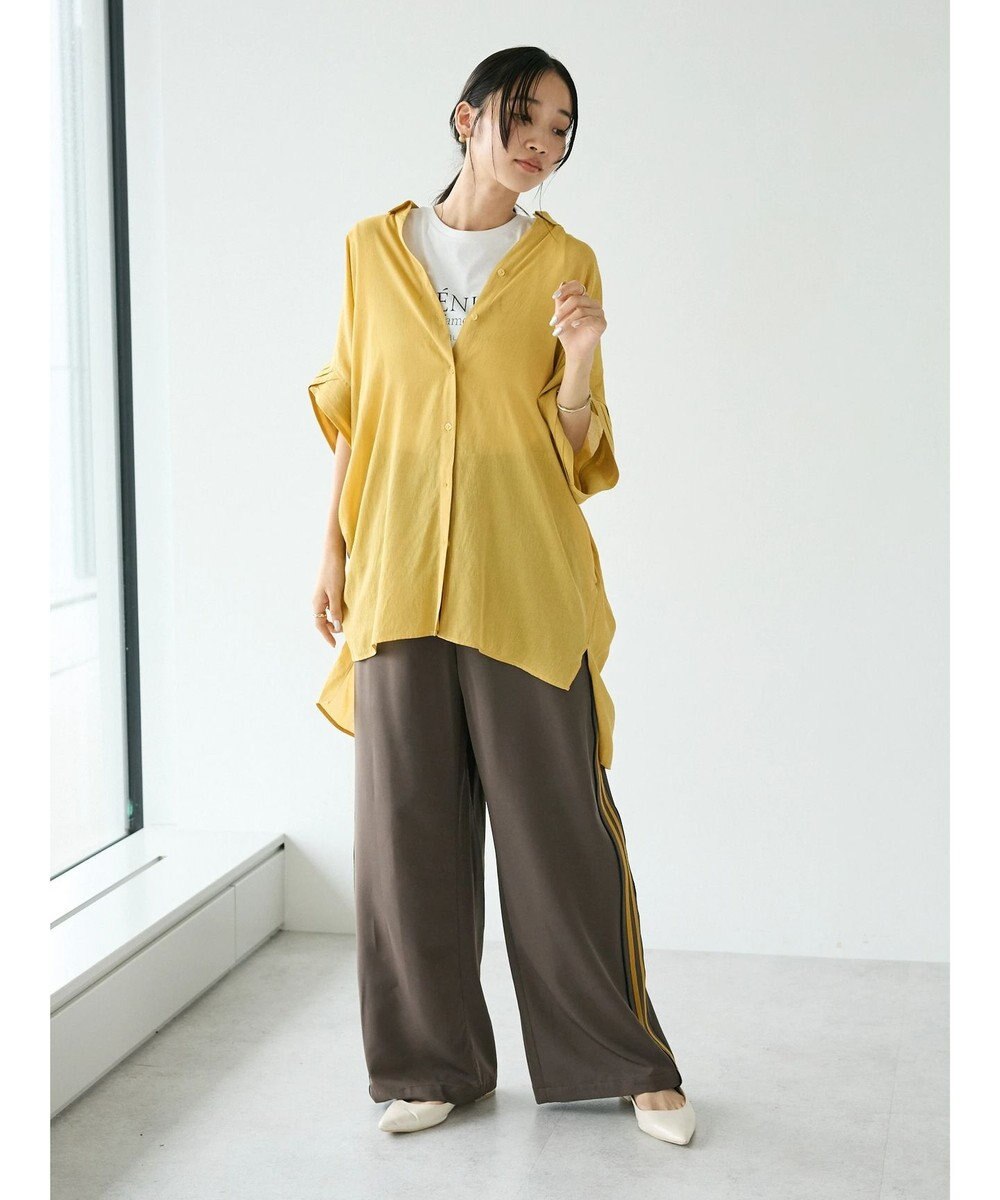 CRAFT STANDARD BOUTIQUE ヴィンテージボイルミルフィーユ襟付きシャツチュニック 