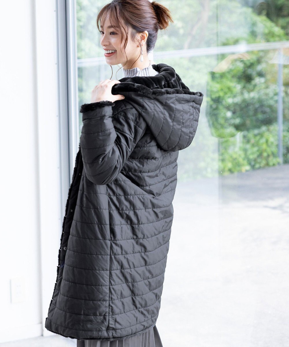 Tiaclasse 【2WAY】エコファーキルティングリバーシブルコート 