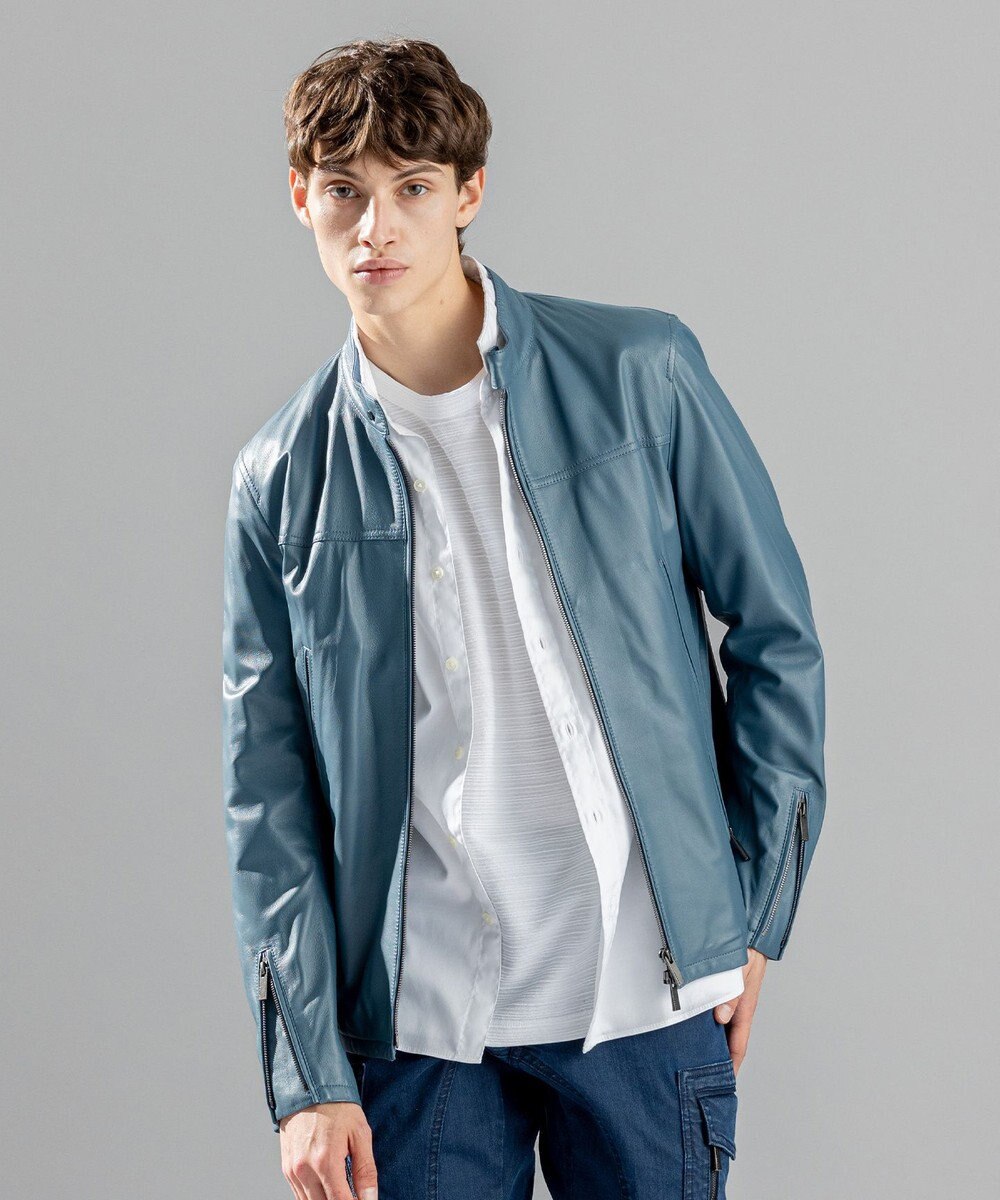 JOSEPH HOMME ライトラムナッパレザー　シングルライダース 