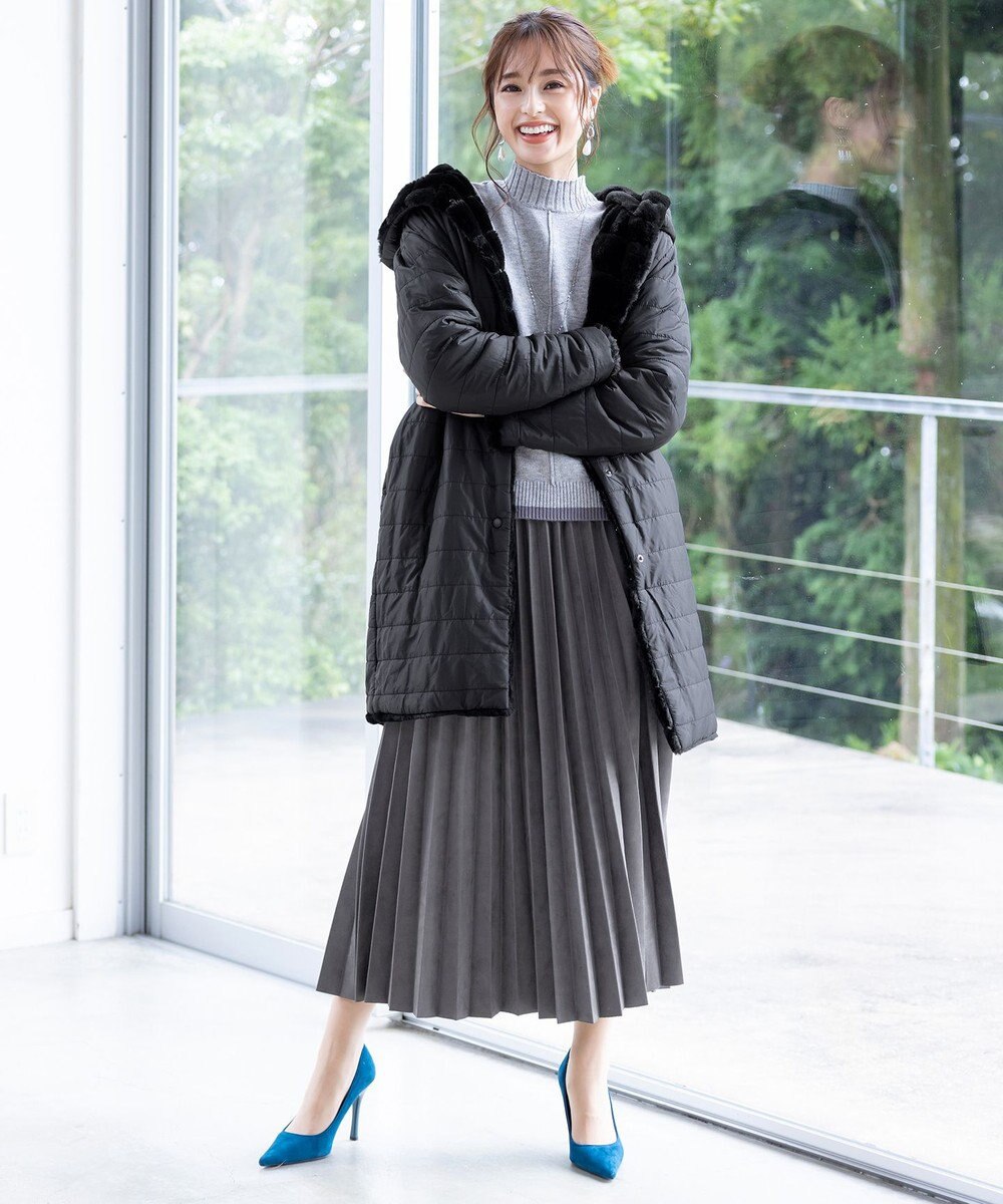 Tiaclasse 【2WAY】エコファーキルティングリバーシブルコート 