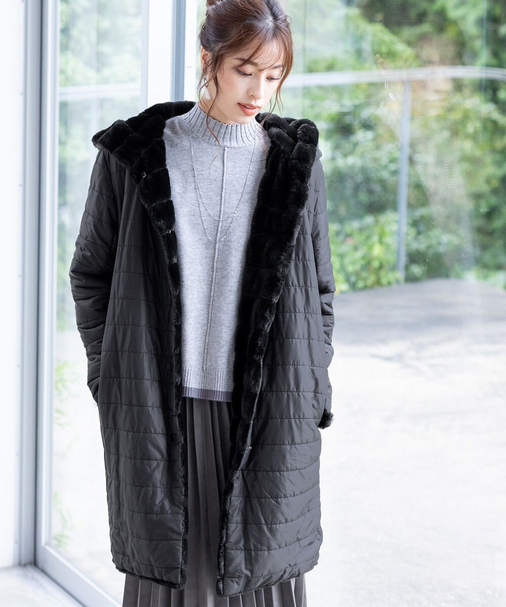 Tiaclasse 【2WAY】エコファーキルティングリバーシブルコート 