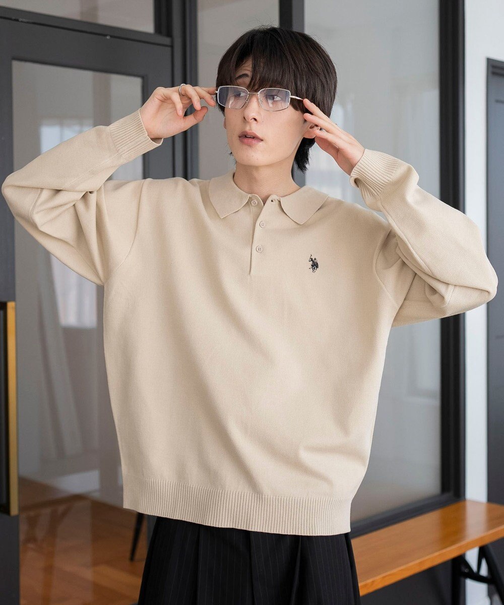 WEGO 【25年秋冬新作/ユニセックス着用ITEM/MLサイズ展開】別注USPOLOニットポロ 