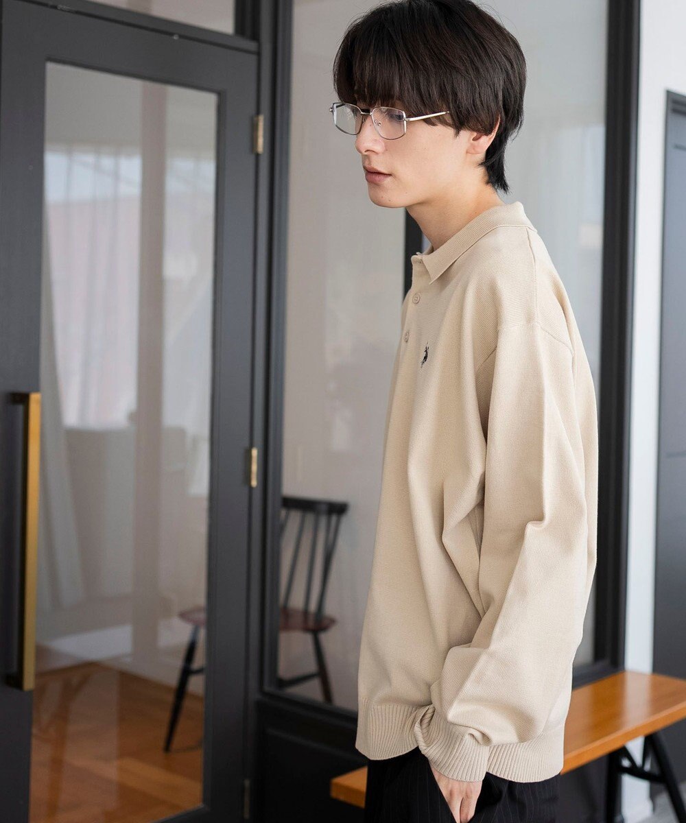 WEGO 【25年秋冬新作/ユニセックス着用ITEM/MLサイズ展開】別注USPOLOニットポロ 