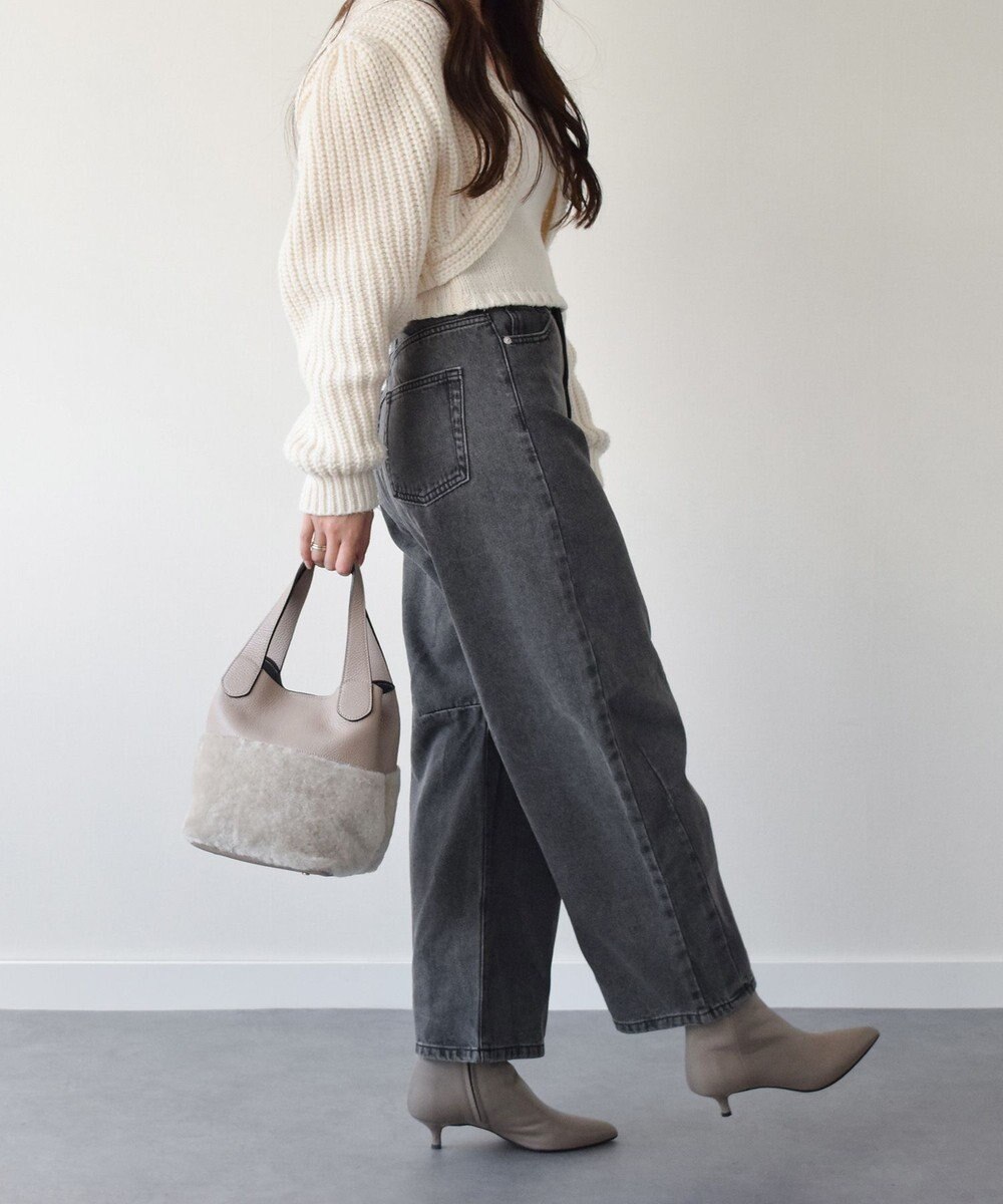 INTER-CHAUSSURES 【RIPANI】ムートンコンビハンドバッグ 