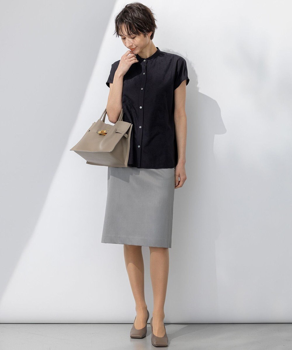 23区 L 【洗える】エンブロイダリー コンビ ブラウス 