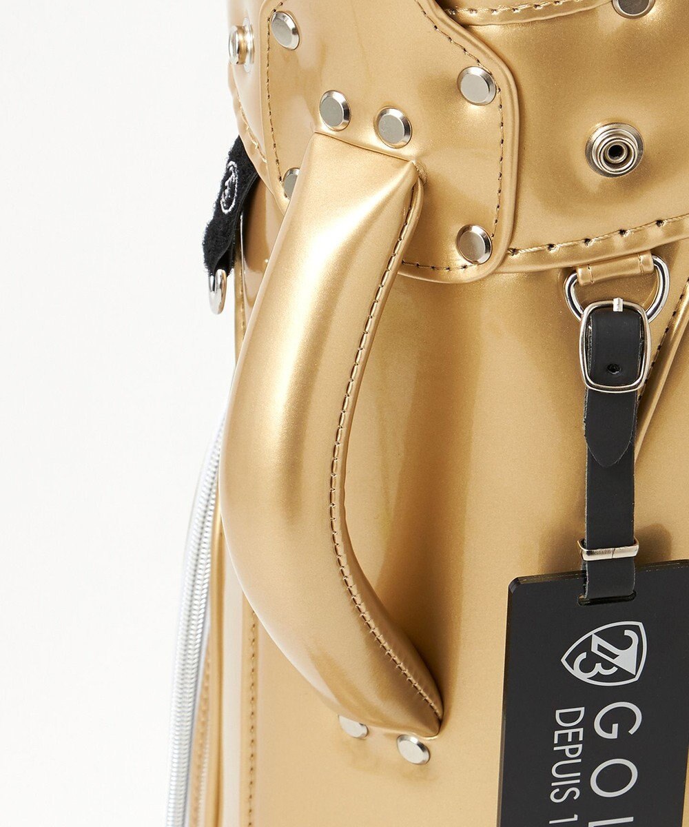 23区GOLF 【UNISEX】エレガントエナメルキャディバッグ　キャスター付きで移動もラクチン 