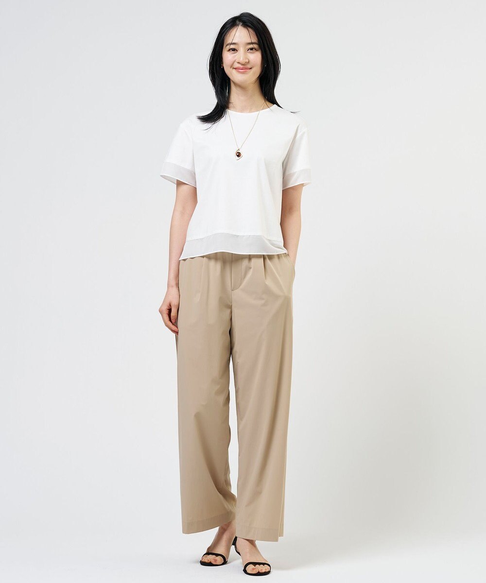 J.PRESS LADIES S 【シーンレスに活躍】コットンスムース シアーデザイン カットソー 