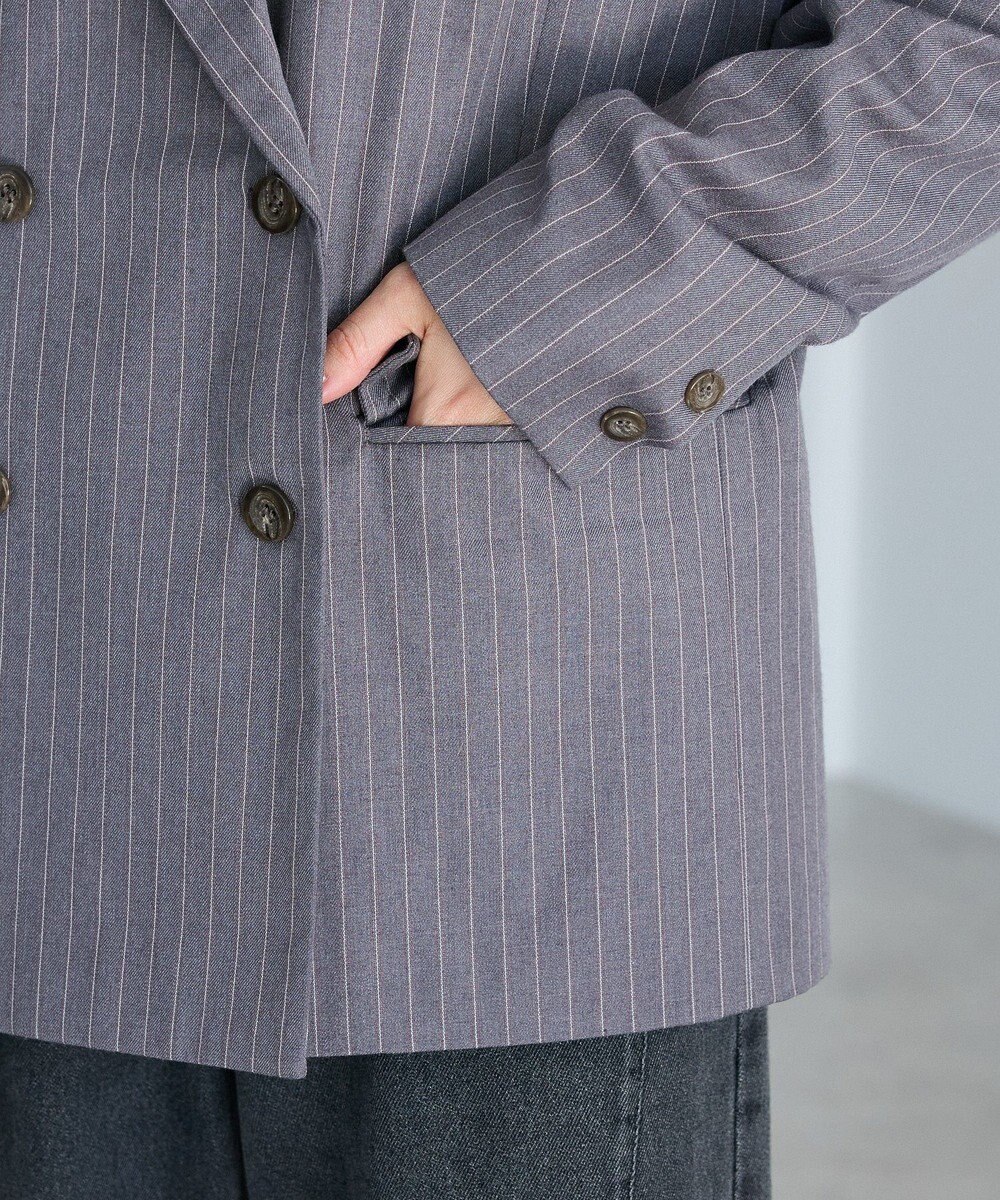 CRAFT STANDARD BOUTIQUE ストライプダブルジャケット 