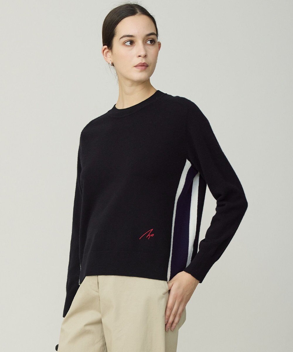 ICB 【30th ANNIVERSARY】 カシミヤブレンド 配色デザインプルオーバー 