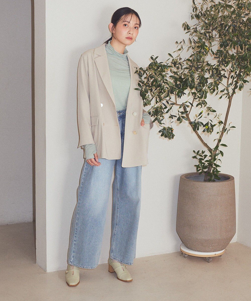 earth music&ecology シアーラメハイネックプルオーバー 