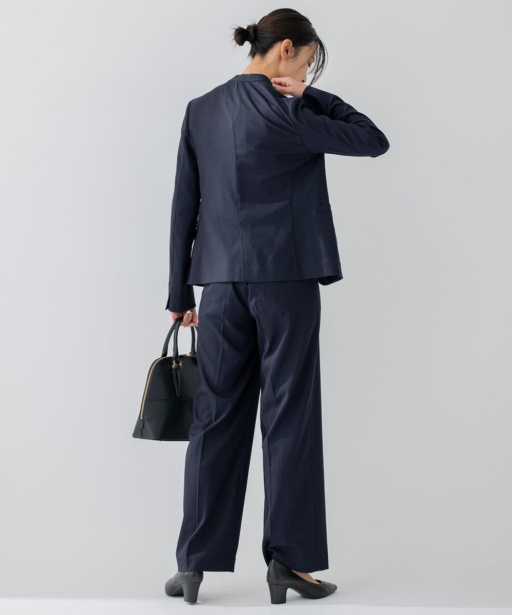 23区 【セットアップ対応/洗える】アイアスマットストレッチ セミワイド パンツ 