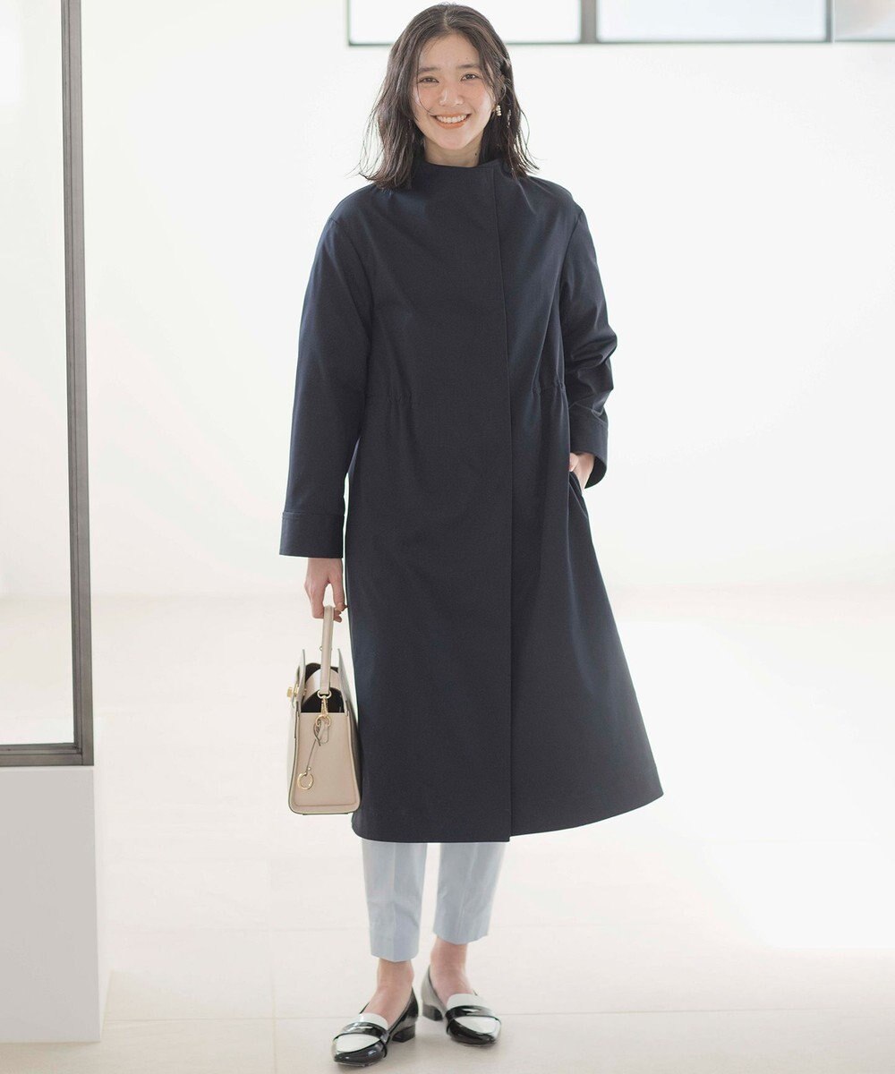 組曲 L 【WEB限定】コットンライクツイル スタンドネックコート 