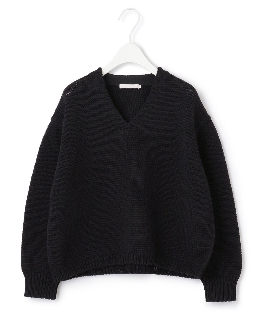 ICB 【洗える】リリヤーンバルキー Vネックニット 