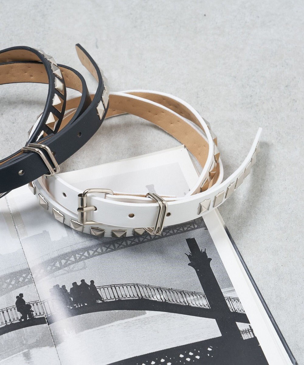 WEGO Lスクエアスタッズ細ベルト 