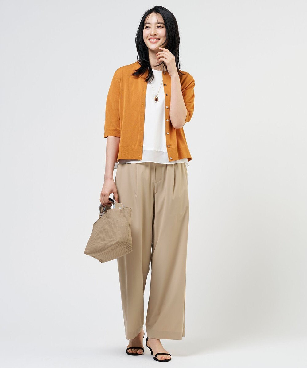 J.PRESS LADIES S 【シーンレスに活躍】コットンスムース シアーデザイン カットソー 