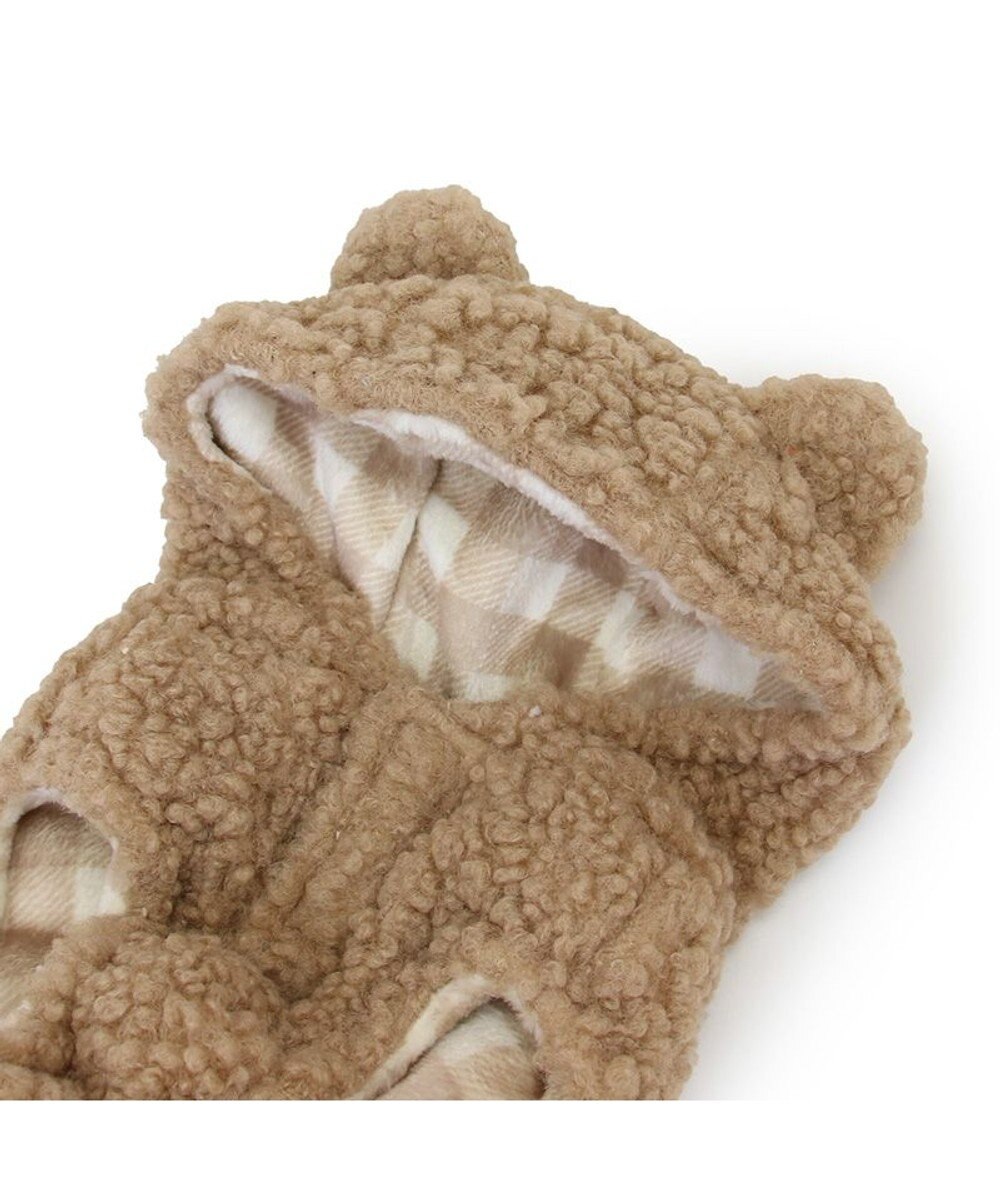 PET PARADISE ペットパラダイス くまちゃん 遠赤外線 綿入ベスト 《チェック柄》小型犬 