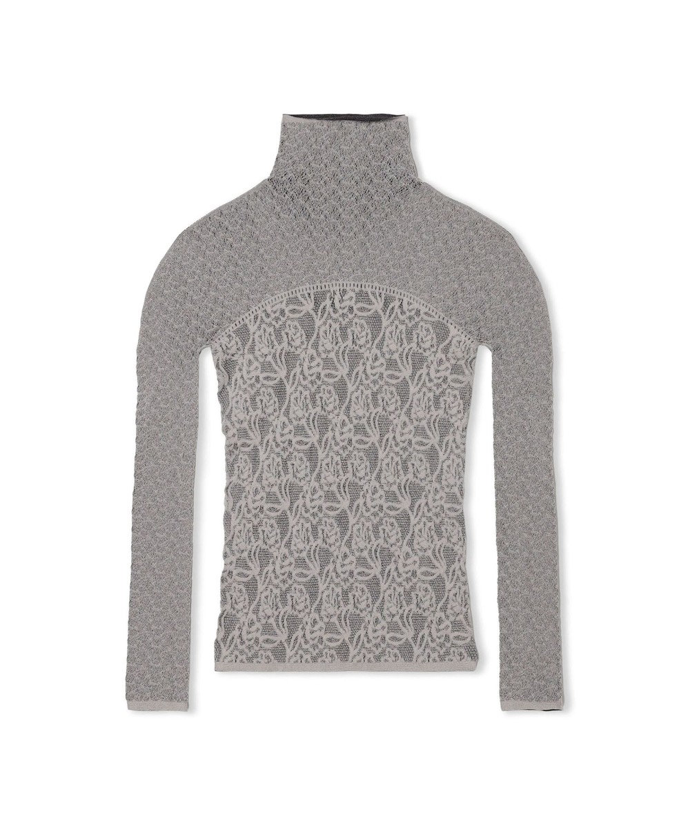 Chacott 【ノーソーイングニット】リバーシブルハイネックトップ 