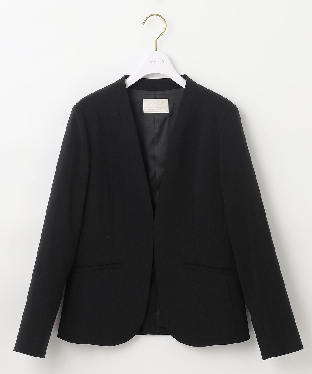 ANY SIS 【セットアップ可】セレモニーダブルクロス カラーレスジャケット 