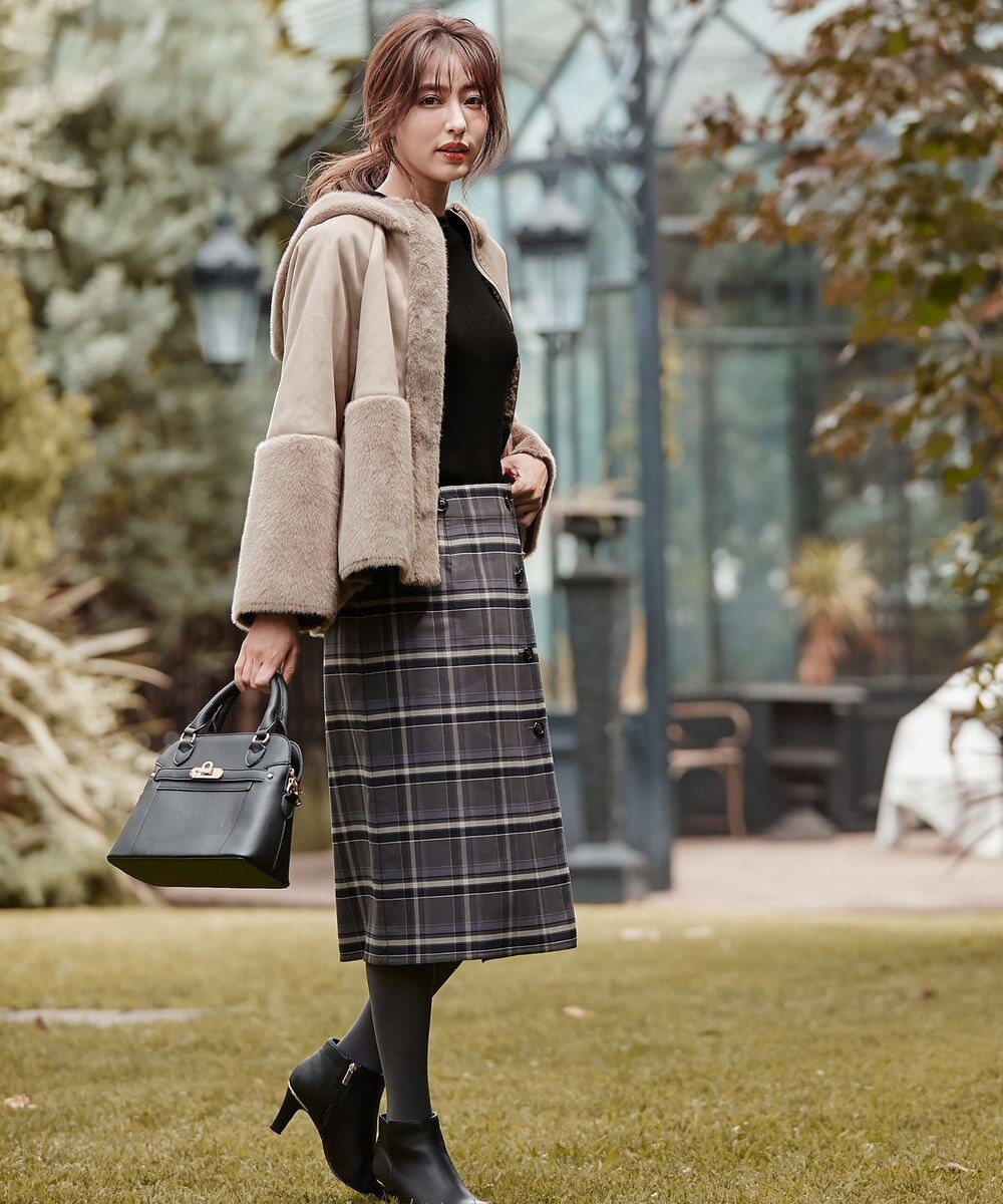 ANY SIS 【美人百花10月号掲載】2WAYリバーシブルラップ スカート 