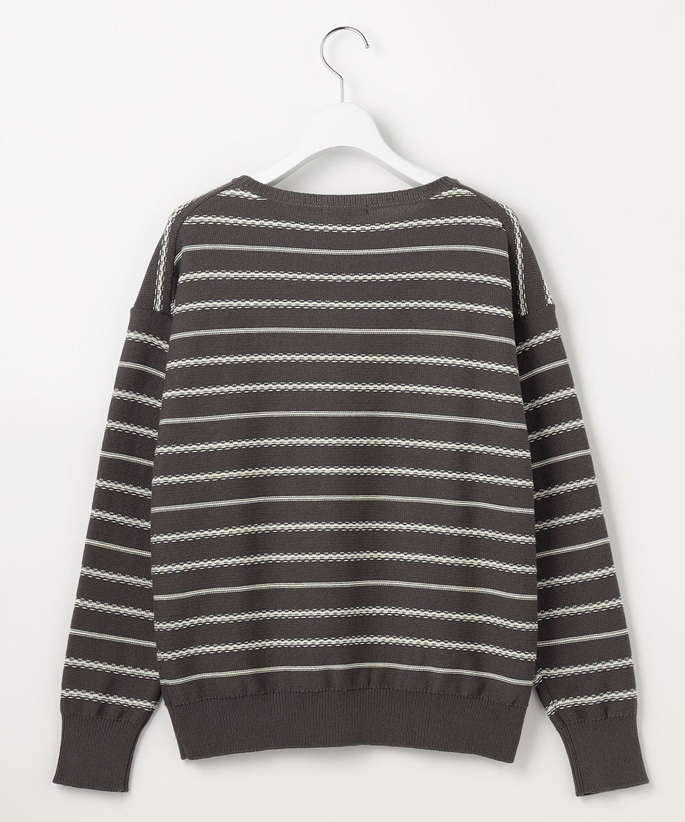 自由区 コットンポリミドルゲージボーダー ニット 