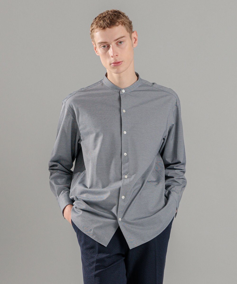 JOSEPH HOMME ハイゲージコットンジャージー 　バンドカラーシャツ 