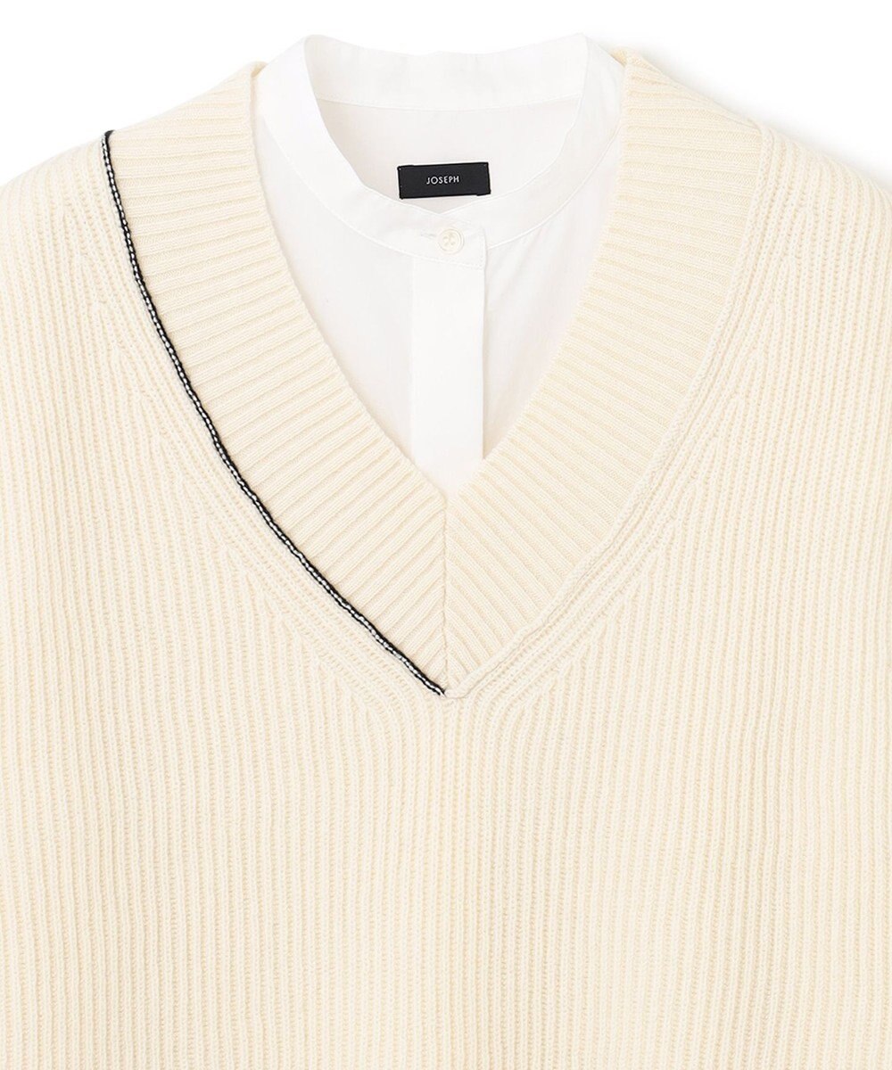 JOSEPH ポプリンシャツ×ニットベスト 