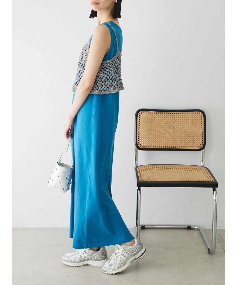 Green Parks ニットビスチェ付きカットソーワンピース 