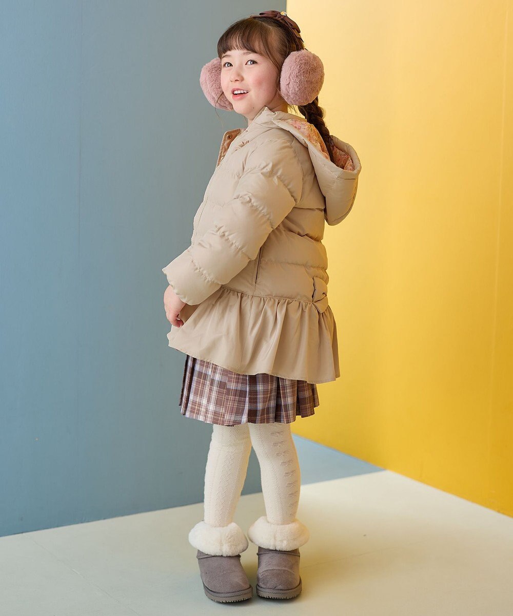 ANY KIDS 【洗濯機OK】中綿 リボン コート 