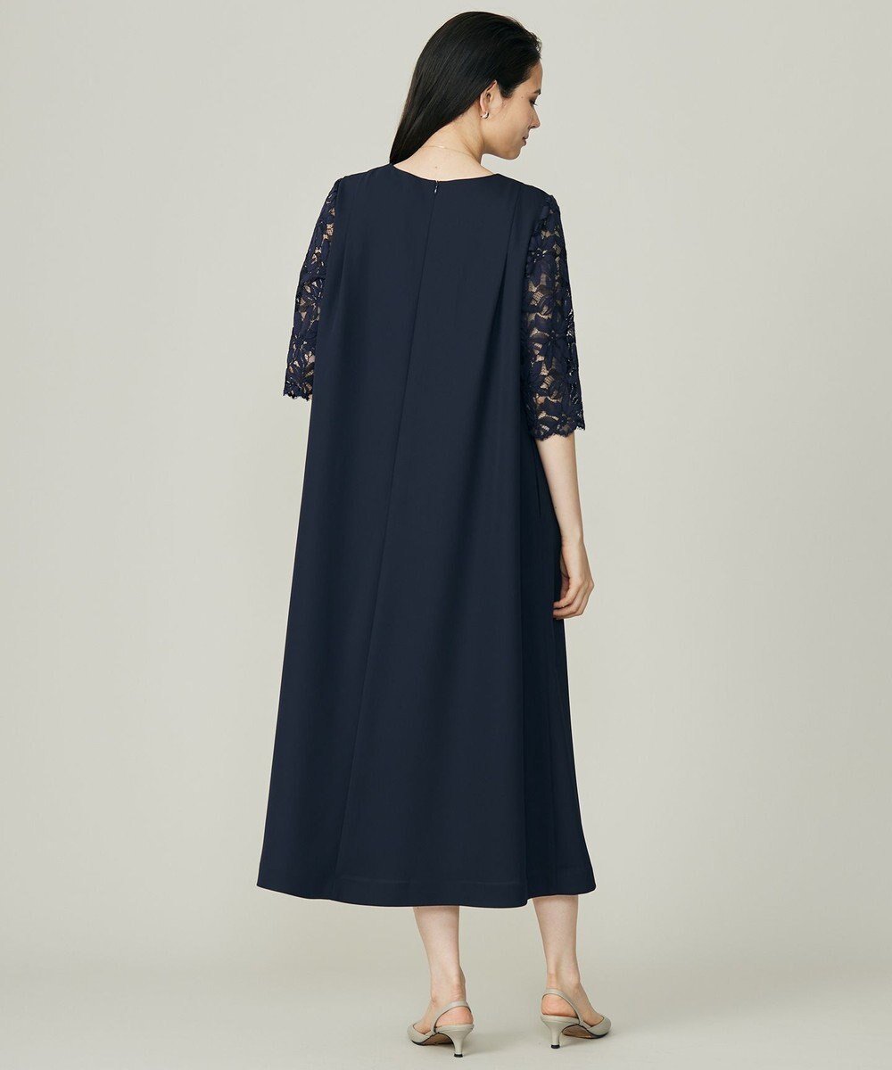 自由区 L 【17号サイズまで展開】フラワーレースダブルクロス ワンピース 