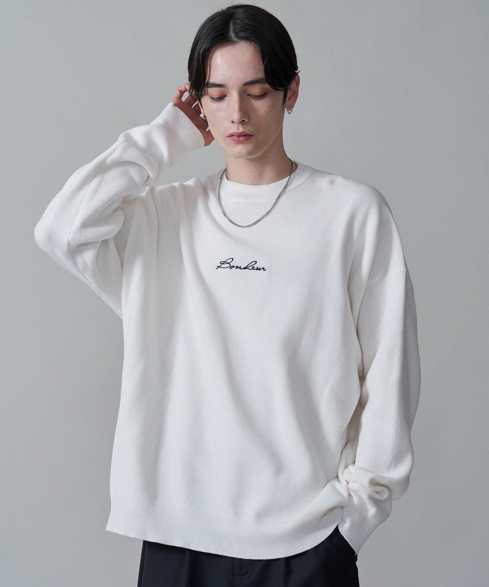 WEGO 【2点SET】アクセ付きワンポイントニットプルオーバー 