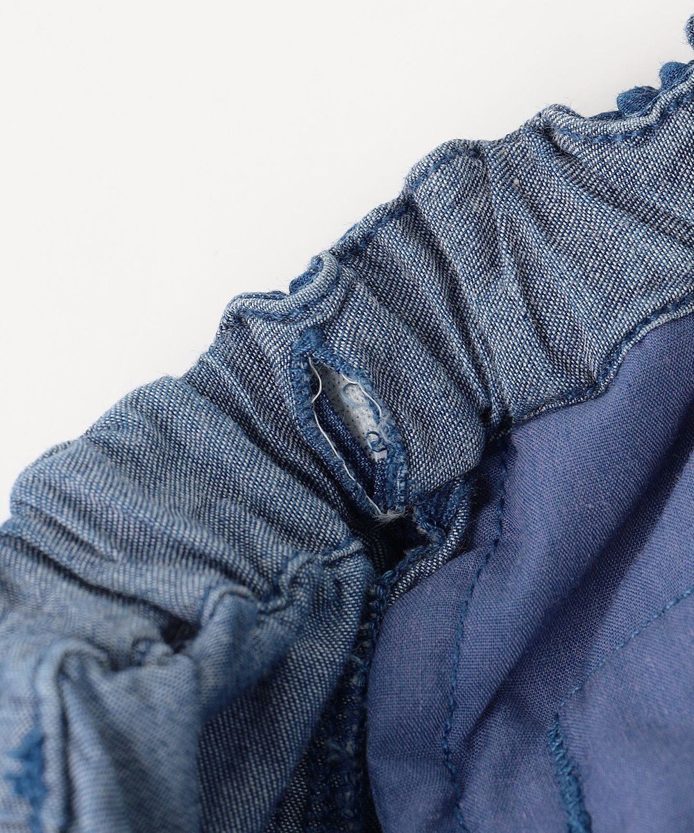 組曲 KIDS 【150-160㎝】 ブルーフラワーデニムキュロット 