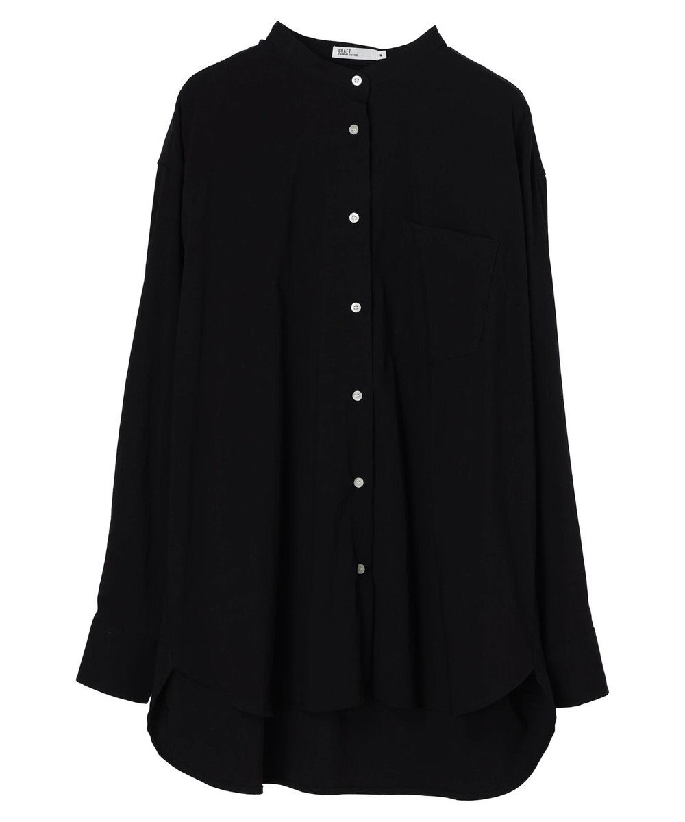 CRAFT STANDARD BOUTIQUE レーヨンデシンバンドカラーシャツ 