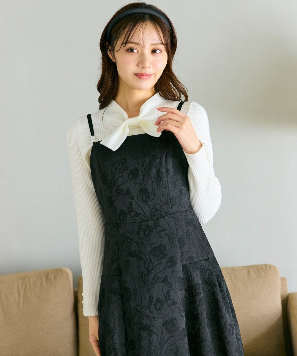 Feroux 【先行予約】リボンタイリブ ニット 