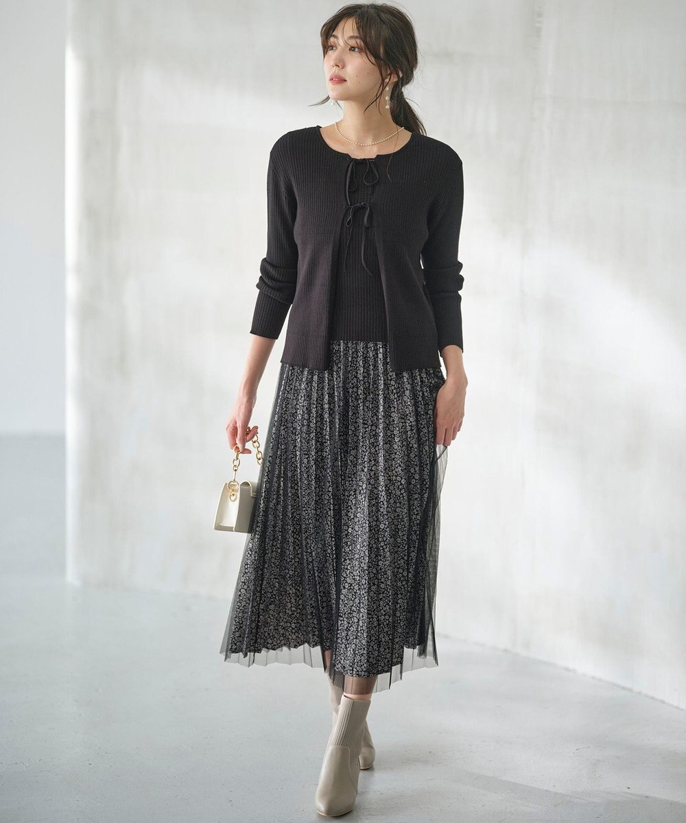 ANY SIS 【2SET】リボンカーデツイン ニット 