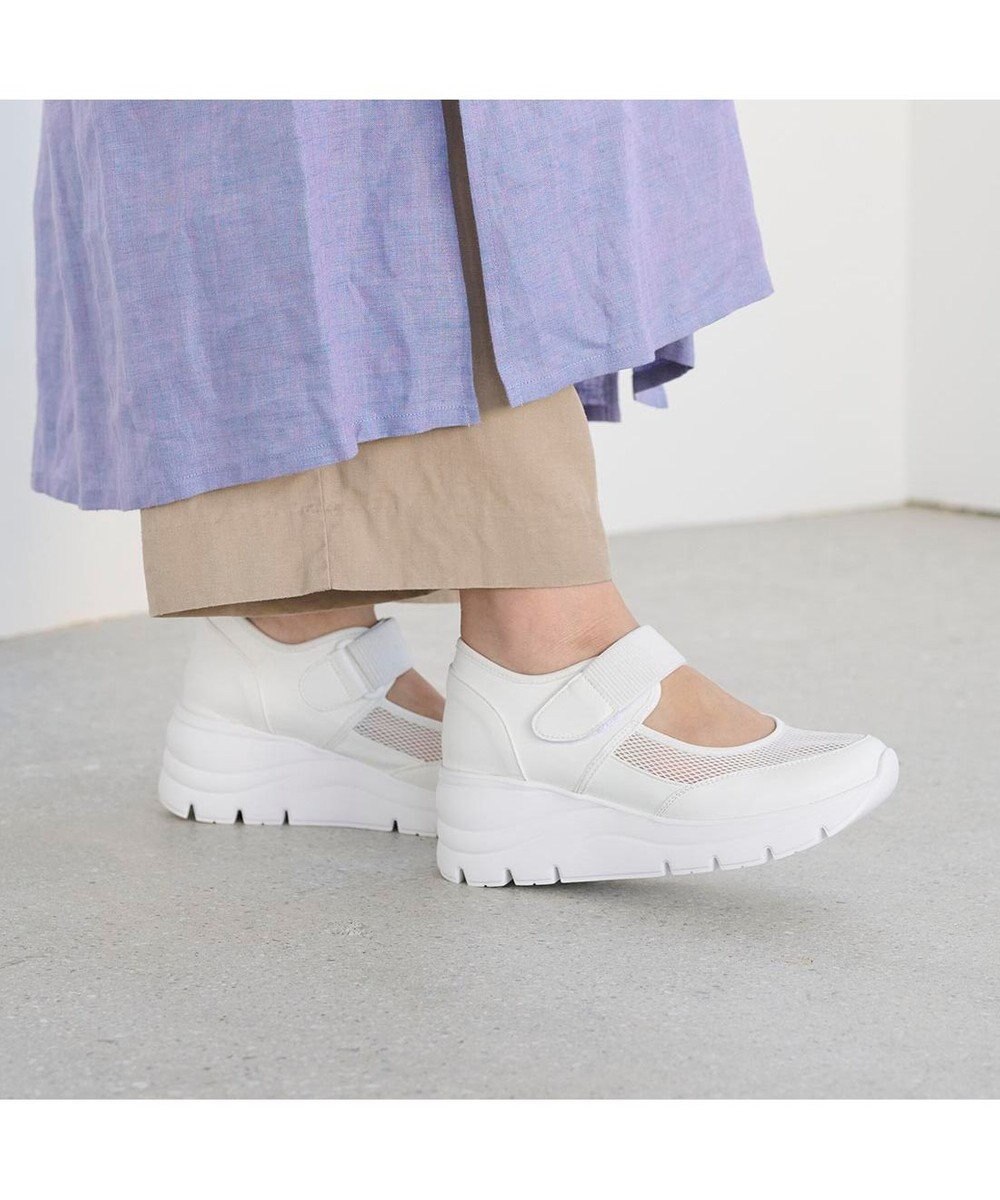 ing <ing>【WEB限定】厚底メッシュストラップスニーカー 