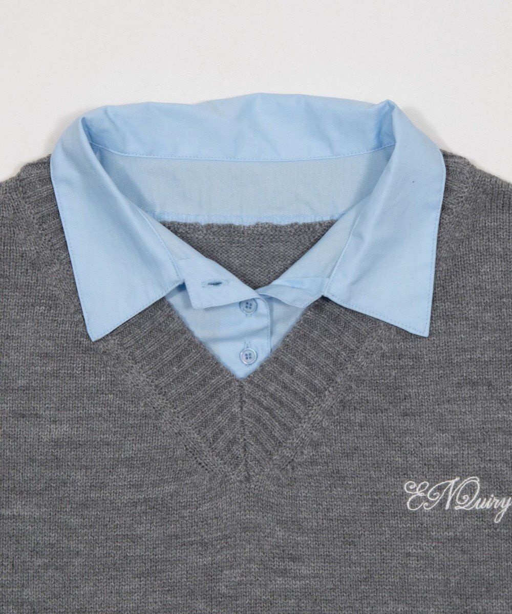 WEGO シャツドッキングニットプルオーバー 