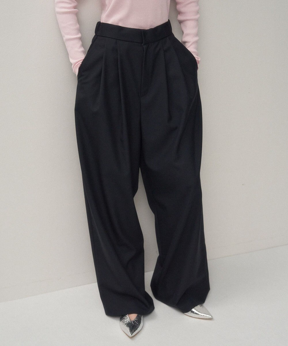 ATON WOOL TROPICAL | ワイドイージーパンツ 