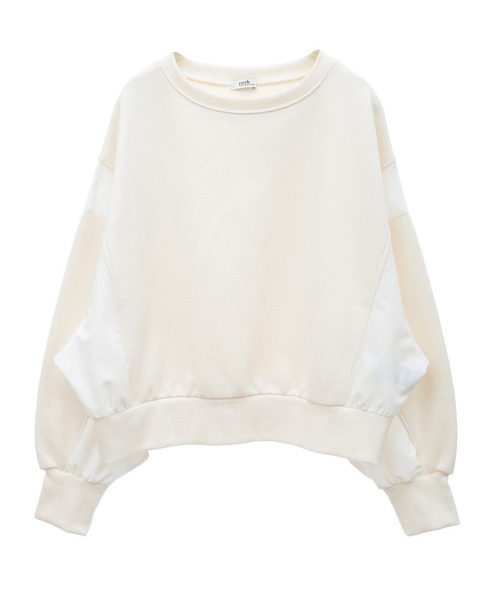 earth music&ecology 異素材ドッキングスウェット 