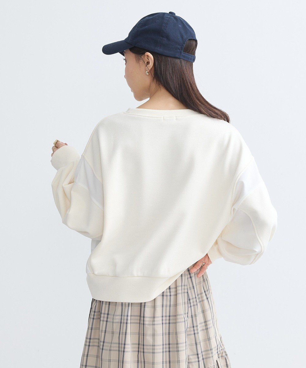 earth music&ecology 異素材ドッキングスウェット 